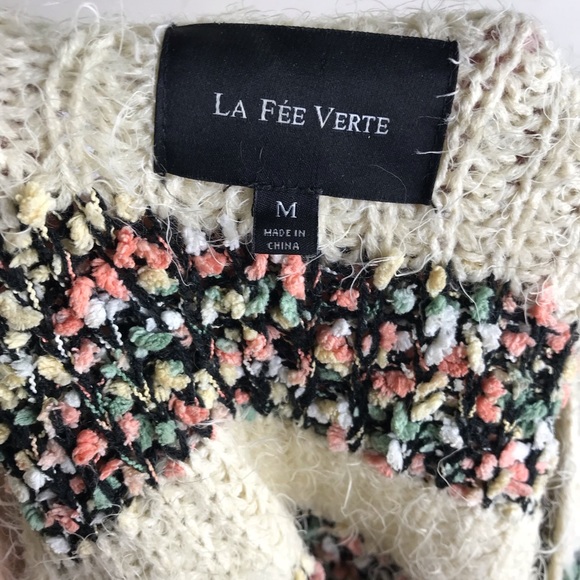 Anthropologie La Fee Verte Confetti Stripe Sweater - Picture 6 of 7